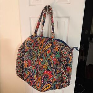 Vintage Vera Bradley quilted duffel bag - retired paisley print